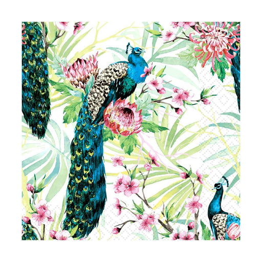 Paper Design Lunchon Napkin Tropic Peacock - Bear Country Kitchen