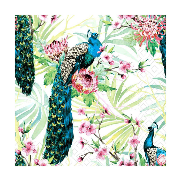 Paper Design Lunchon Napkin Tropic Peacock - Bear Country Kitchen