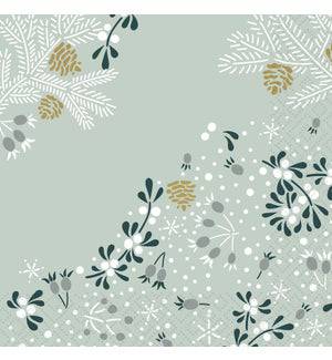 Paper Design Cocktail Napkin Frosty Floral - Bear Country Kitchen