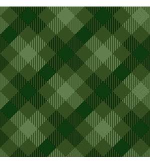 Paper Design Cocktail Napkin Tartan Green - Bear Country Kitchen