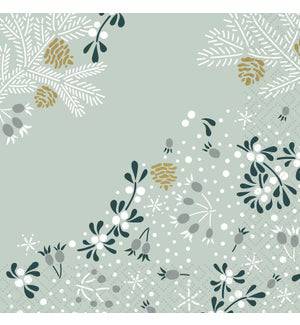 Paper Design Luncheon Napkin Frosty Florals - Bear Country Kitchen