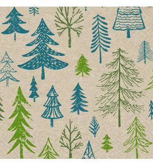 Paper Design Naturals Luncheon Napkin Into The Woods - Bear Country Kitchen