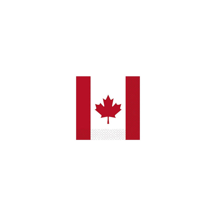 Twilight Luncheon Napkin Canada Flag - Bear Country Kitchen