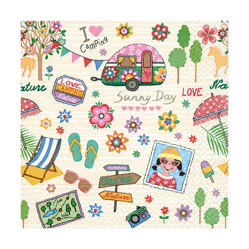 Twilight Luncheon Napkin Camping - Bear Country Kitchen