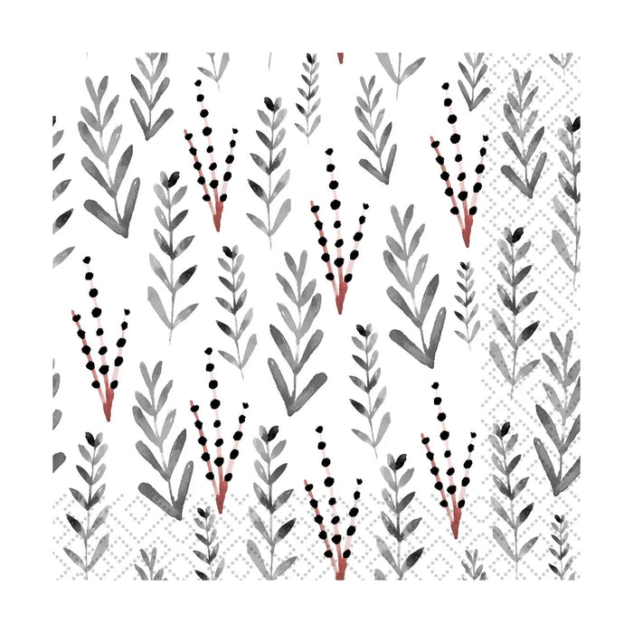 Twilight Luncheon Napkin Leaves Pattern - Bear Country Kitchen