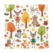 Twilight Luncheon Napkin - Woodland Animals - Bear Country Kitchen