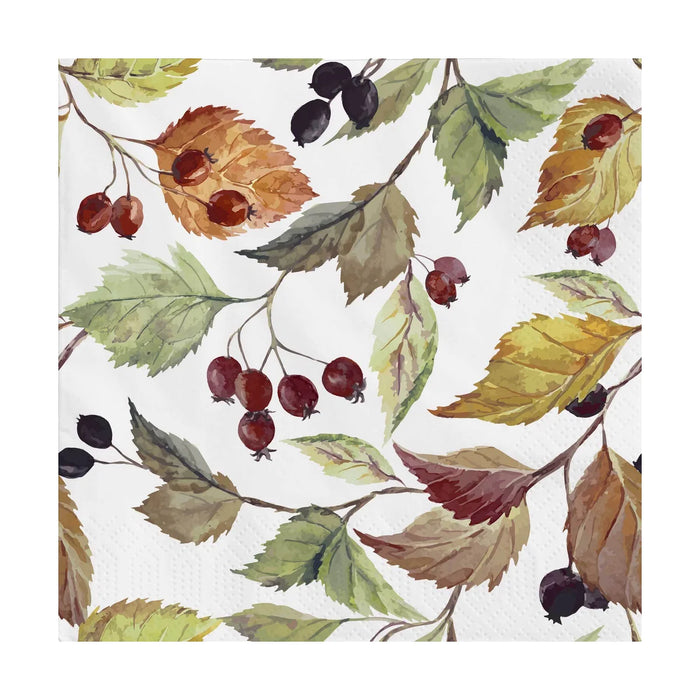 Twiligth Luncheon Napkin Colourful Leaves - Bear Country Kitchen