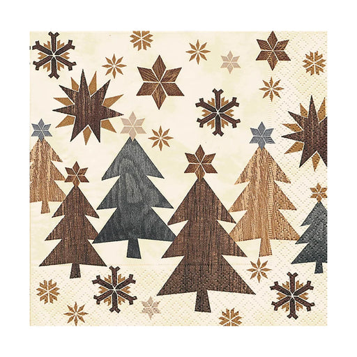 Twilight Luncheon Napkin Wooden Trees - Bear Country Kitchen