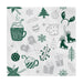 Twilight Luncheon Napkin Frosty Elements Green - Bear Country Kitchen