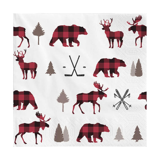 Twilight Luncheon Napkin Canadian Winterness - Bear Country Kitchen