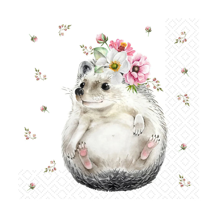 Paper Design Luncheon Napkin Sweet Hedgehog - Bear Country Kitchen