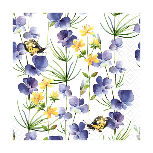Paper Design Luncheon Napkin - Blue Blossoms - Bear Country Kitchen