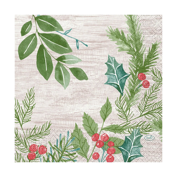 Duni Luncheon Napkin Winter Greenery - Bear Country Kitchen