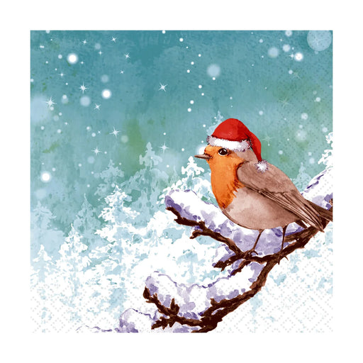 Paper Design Luncheon Napkin Robin Snow - Bear Country Kitchen