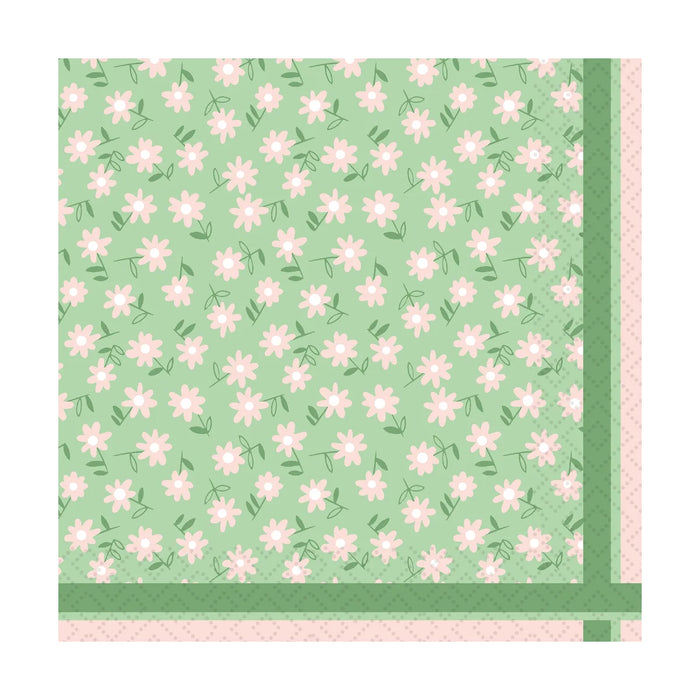 Paper Design Luncheon Napkin Ditsy Green - Bear Country Kitchen