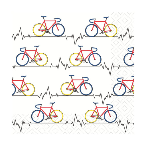 Paper Design Luncheon Napkin - Heartbeat Bike - Bear Country Kitchen