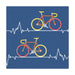 Paper Design Luncheon Napkin - Heartbeat Bike Blue - Bear Country Kitchen
