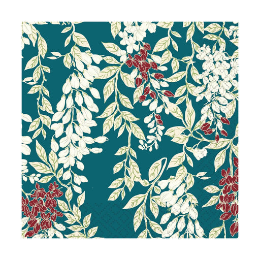 Paper Design Luncheon Napkin Wisteria Teal - Bear Country Kitchen