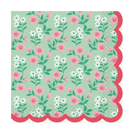 Paper Design Luncheon Napkin Ditsy Bloom Green - Bear Country Kitchen