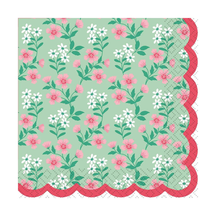Paper Design Luncheon Napkin Ditsy Bloom Green - Bear Country Kitchen