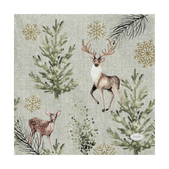 Duni Luncheon Napkin Elegant Deer - Bear Country Kitchen