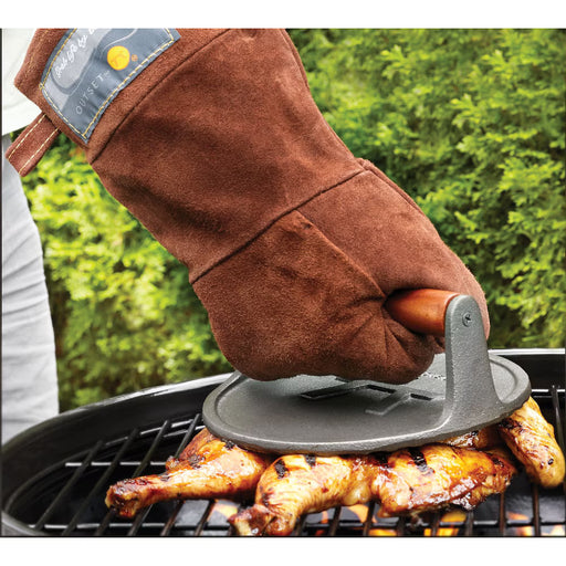 Outset Grill Mitt Leather Browne - Bear Country Kitchen