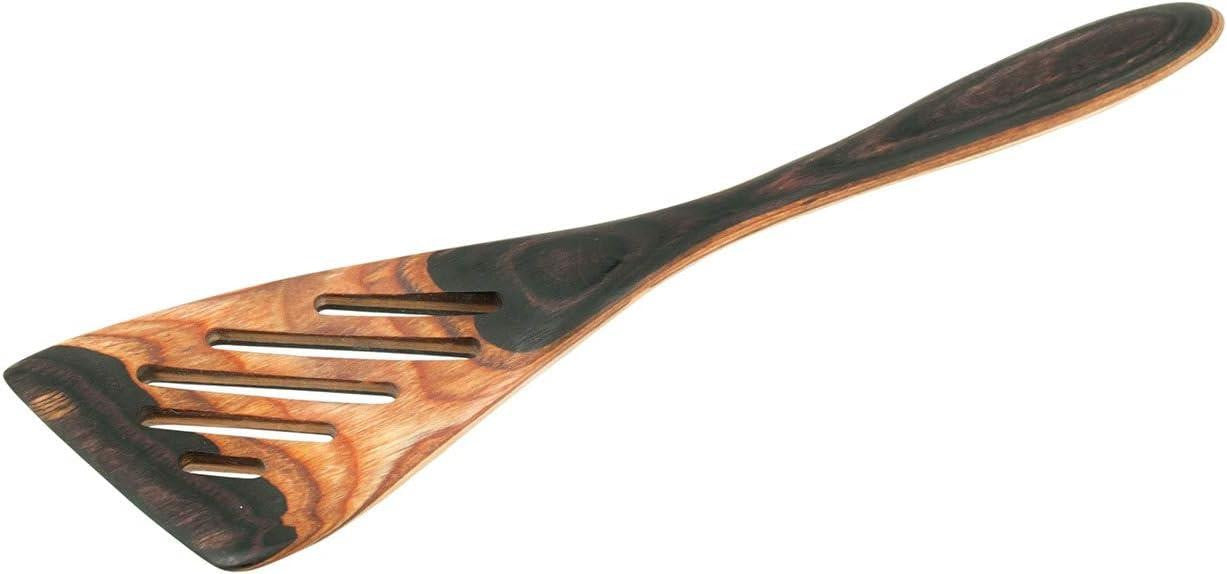 Island Bamboo Pakkawood Mini Slotted Spatula Natural 21CM - Bear Country Kitchen