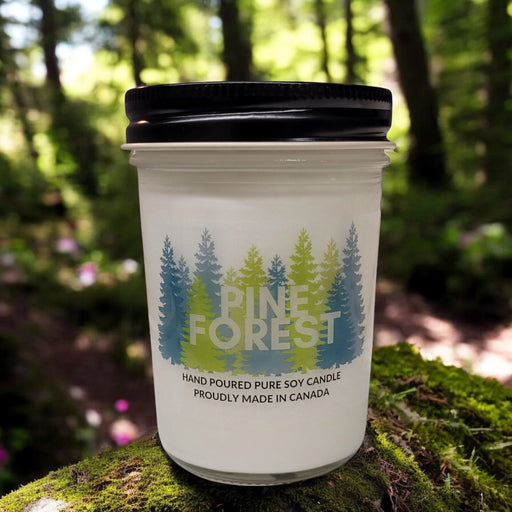 The Serendipity Soy Candle Company  Mason Jar Candle 8OZ Pine Forest - Bear Country Kitchen