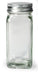 Square Glass Spice Jar With Metal Lid - Bear Country Kitchen