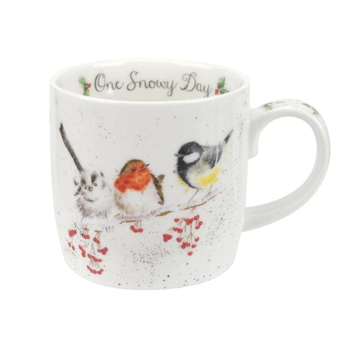 Wrendale Mug - One Snowy Day (Birds) - Bear Country Kitchen