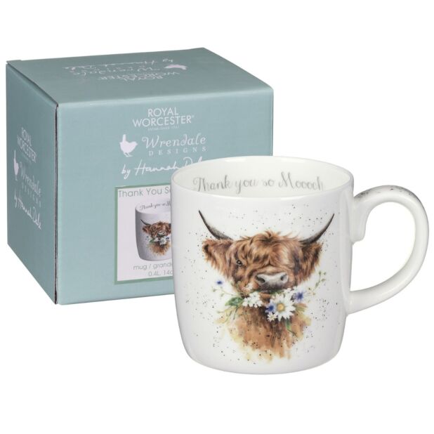 Wrendale Large Mug Thank You (Cow) - Bear Country Kitchen