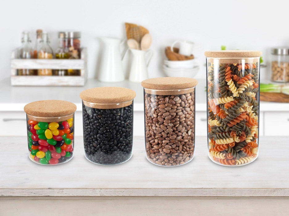 Borosilicate Glass Canister/ Cork Lid - Bear Country Kitchen