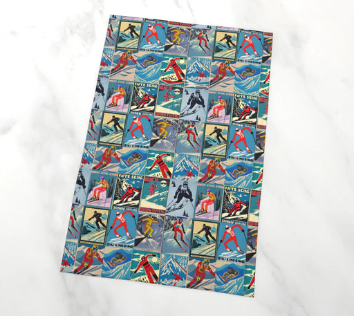 Sofs Design Tea Towel Vintage Men Skier - Bear Country Kitchen