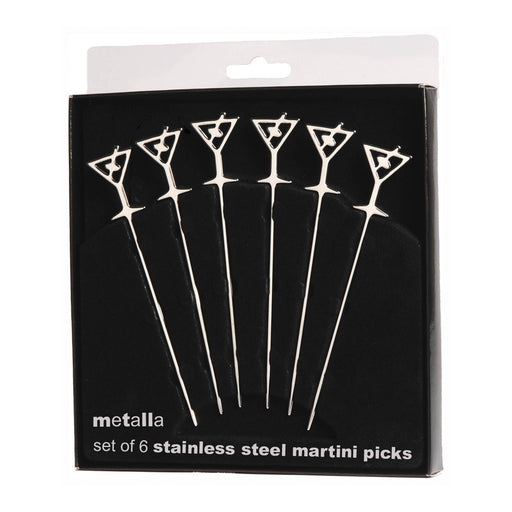 Prodyne Metalla Stainless Steel Martini Picks Set Of 6 - Bear Country Kitchen