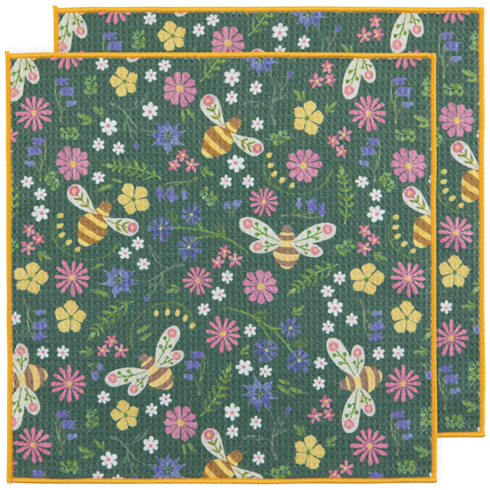 Danica Now Designs Renew Dishcloth Set of 2 Bee Garden - Bear Country Kitchen
