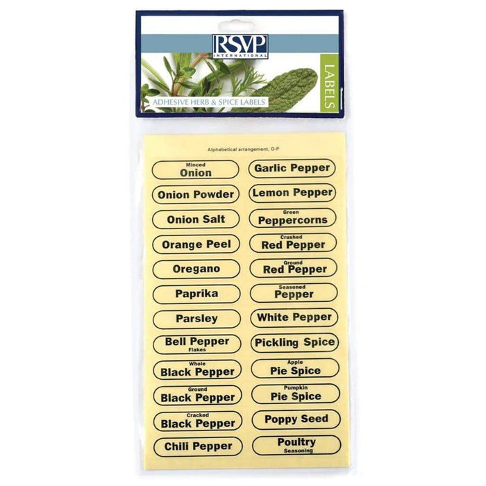 RSVP 84 Herb & Spice Labels - Bear Country Kitchen