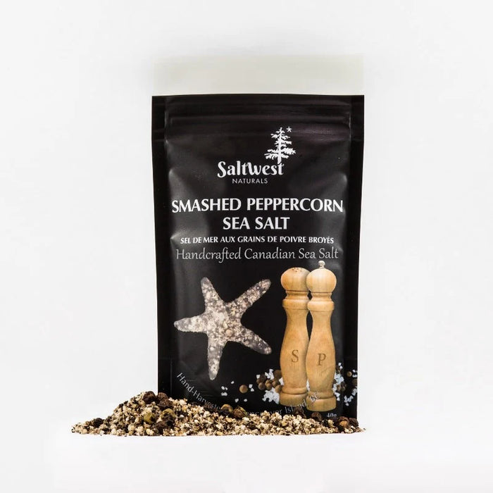 SaltWest Naturals Smashed Peppercorn Sea Salt