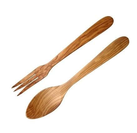 Scanwood Olive Wood Salad Servers French - Bear Country Kitchen