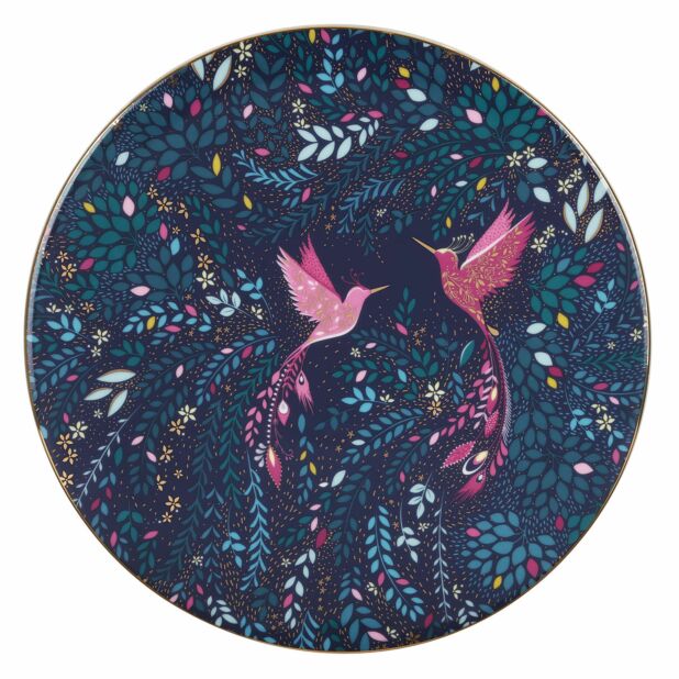 Sara Miller Serving Plate Hummingbird 9" - Bear Country Kitchen