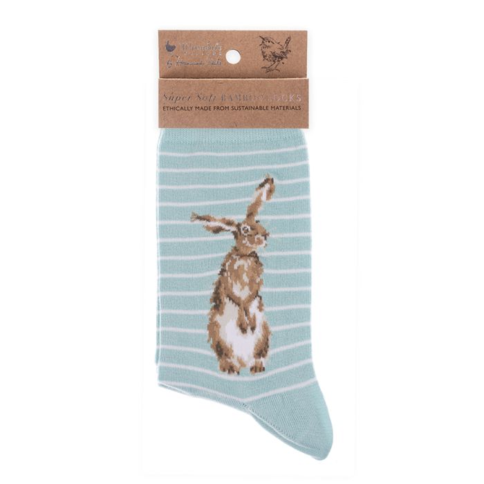 Wrendale Women's Bamboo Socks Hare and the Bee