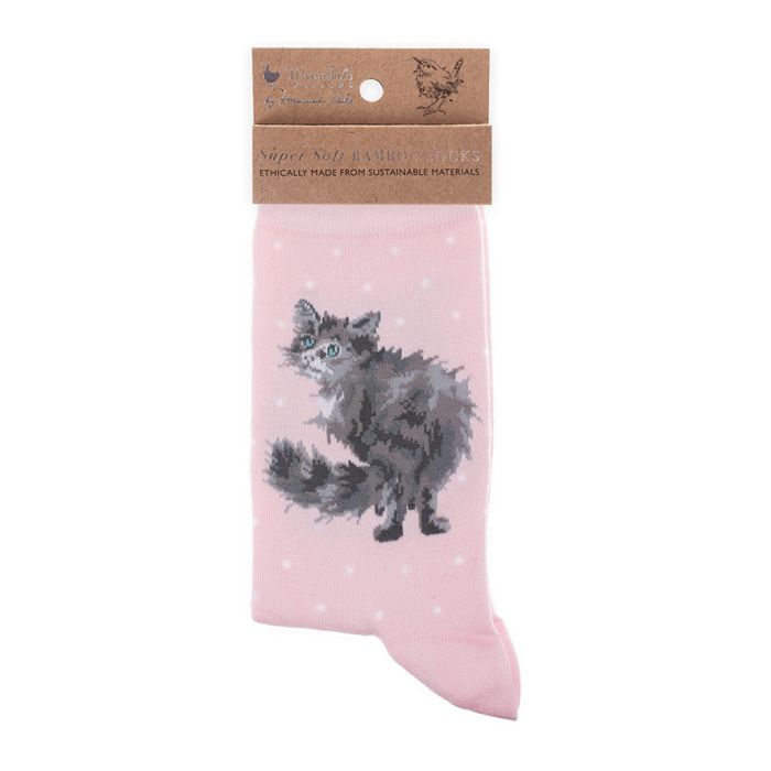 Wrendale Womens Bamboo Socks Glamour Puss - Bear Country Kitchen