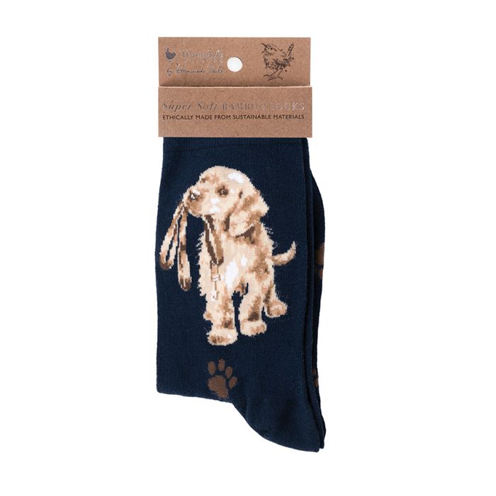 Wrendale Womens Bamboo Hopeful Dog (Navy)