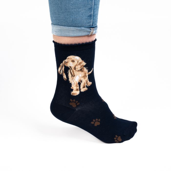 Wrendale Womens Bamboo Hopeful Dog (Navy)