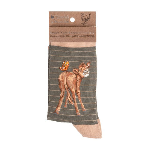 Wrendale Womens Bamboo Socks Fluttery Fabulous (Calf) - Bear Country Kitchen