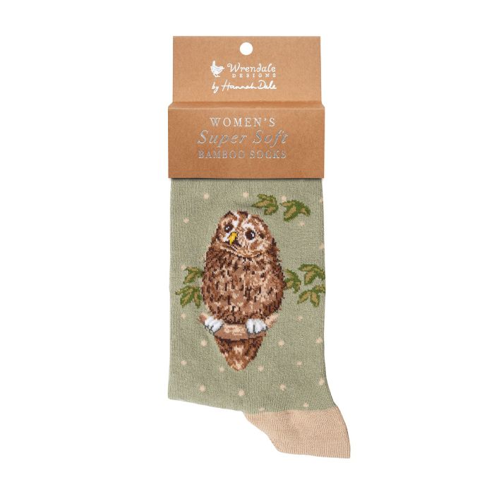 Wrendale Womens Bamboo Sock Treetops (Owl)