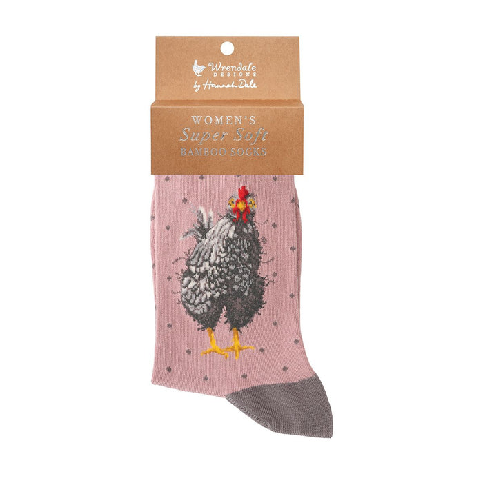 Wrendale Women's Bamboo Sock Curious Hen - Bear Country Kitchen