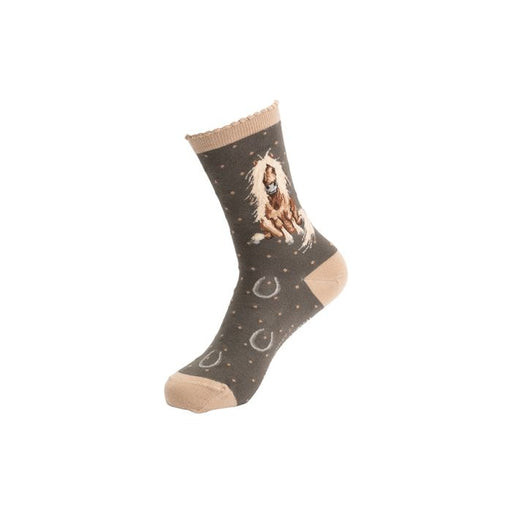 Wrendale Women's Bamboo Sock Gloria (Horse) - Bear Country Kitchen