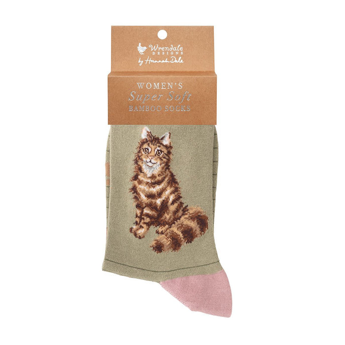 Wrendale Women;s Bamboo Sock Feline Fabulous - Bear Country Kitchen