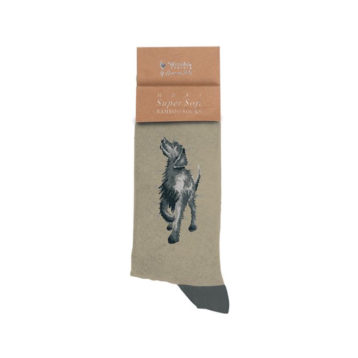 Wrendale Men's Bamboo Sock Walkies Black Labrador - Bear Country Kitchen