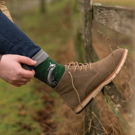 Wrendale Mens Bamboo Sock Badger A Country Gent - Bear Country Kitchen